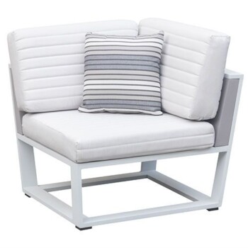 York Lounge Corner Sofa White
