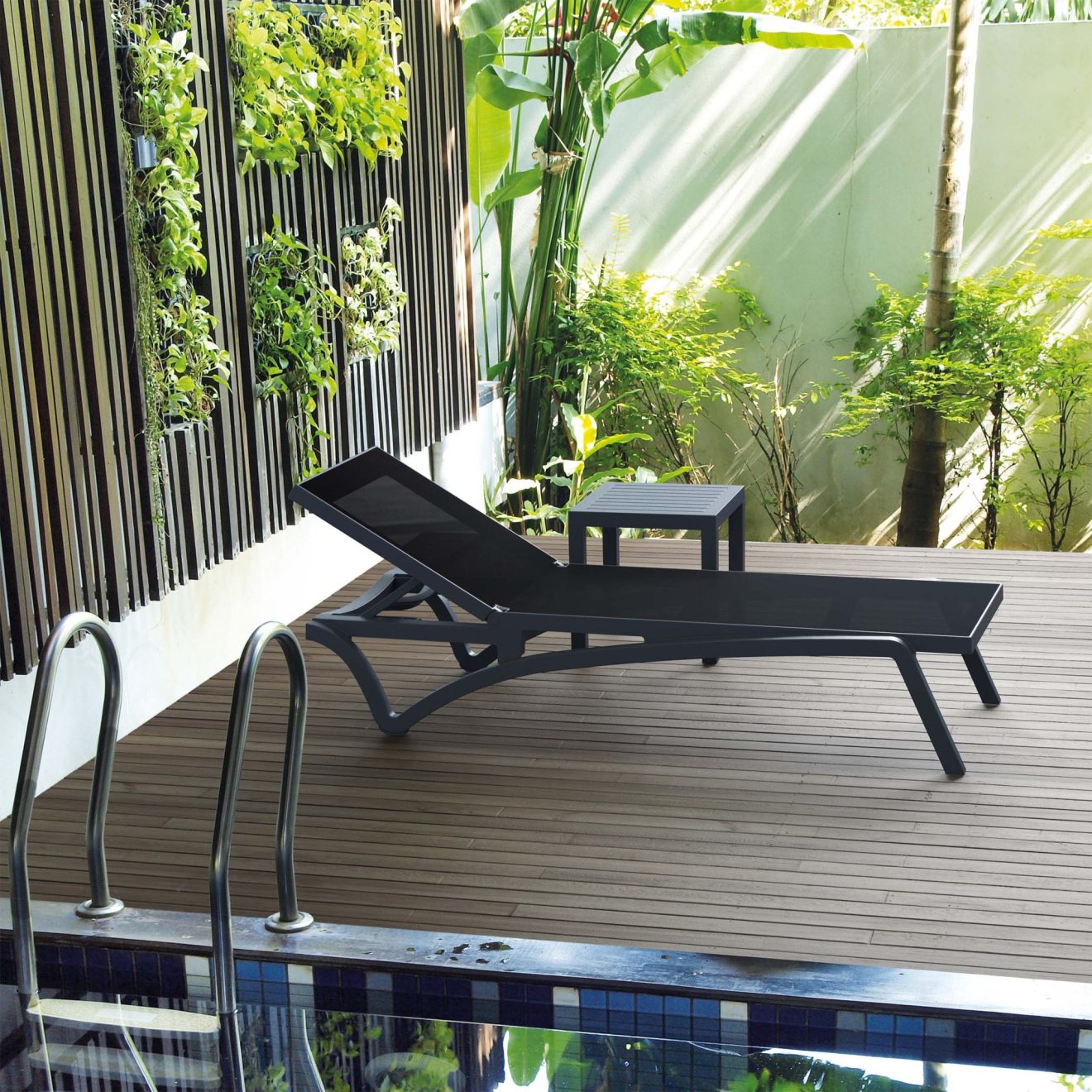 96916270 Pacific Sunlounger Zwart 7hr