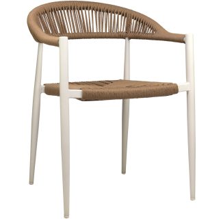 96916350 Terrasstoel Jonah Wit Naturel 1hrr