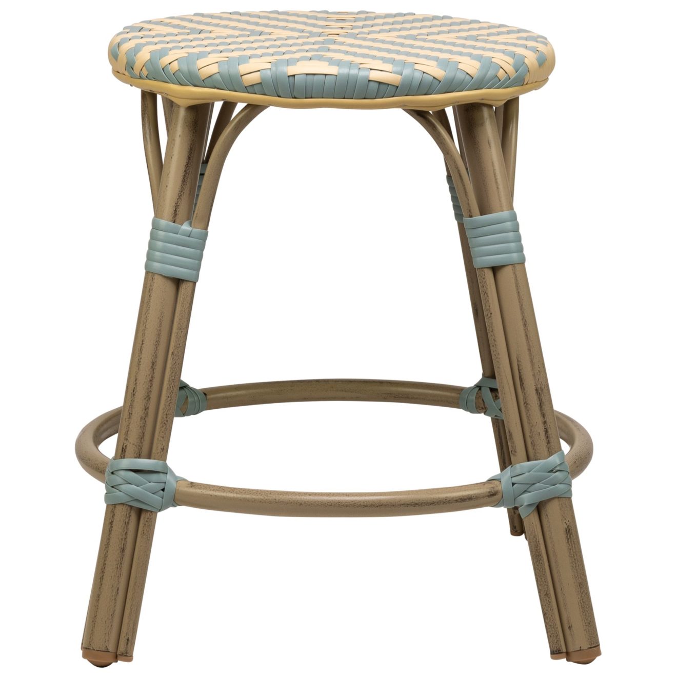 96915970 Hocker Todd Blauw Beige 2hr