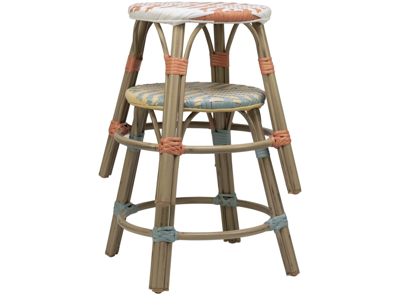 96915970 Hocker Todd Blauw Beige 3