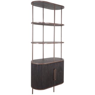 95200040 Positano Wandkast Zwart Eiken 1hr