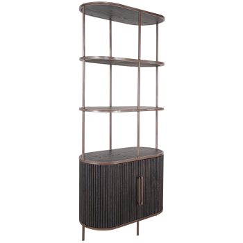 95200040 Positano Wandkast Zwart Eiken 1hr