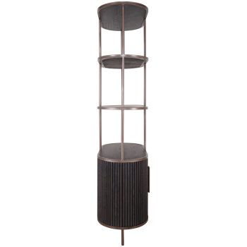 95200040 Positano Wandkast Zwart Eiken 3hr