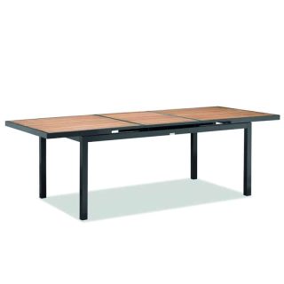 Heck Terrassentisch – Ausziehbar 180/240cm – Schwarz