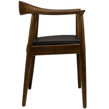 96125060 Nordic Stoel Ash Zwart Pu 3hr