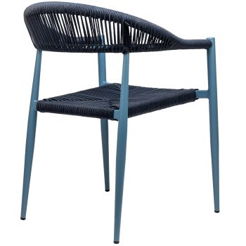 96917370 Terrasstoel Jonah Met Arm Blauw Navy 4hr