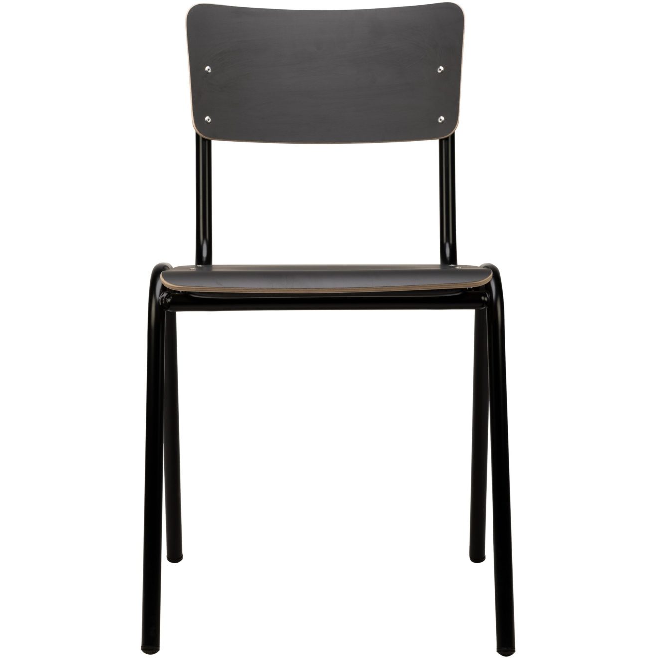 96000730 Stoel Skool Hout Zwart 2hr