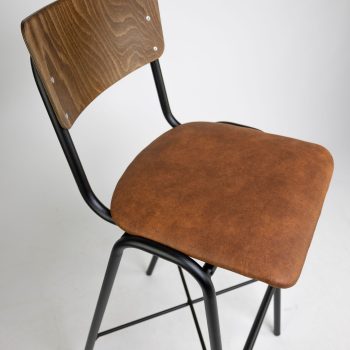 96206380 Skool Barkruk Cognac Hout 8hr