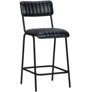 96206500 Barkruk Jenson Zwart Zwart Frame Halfhoog 1hr