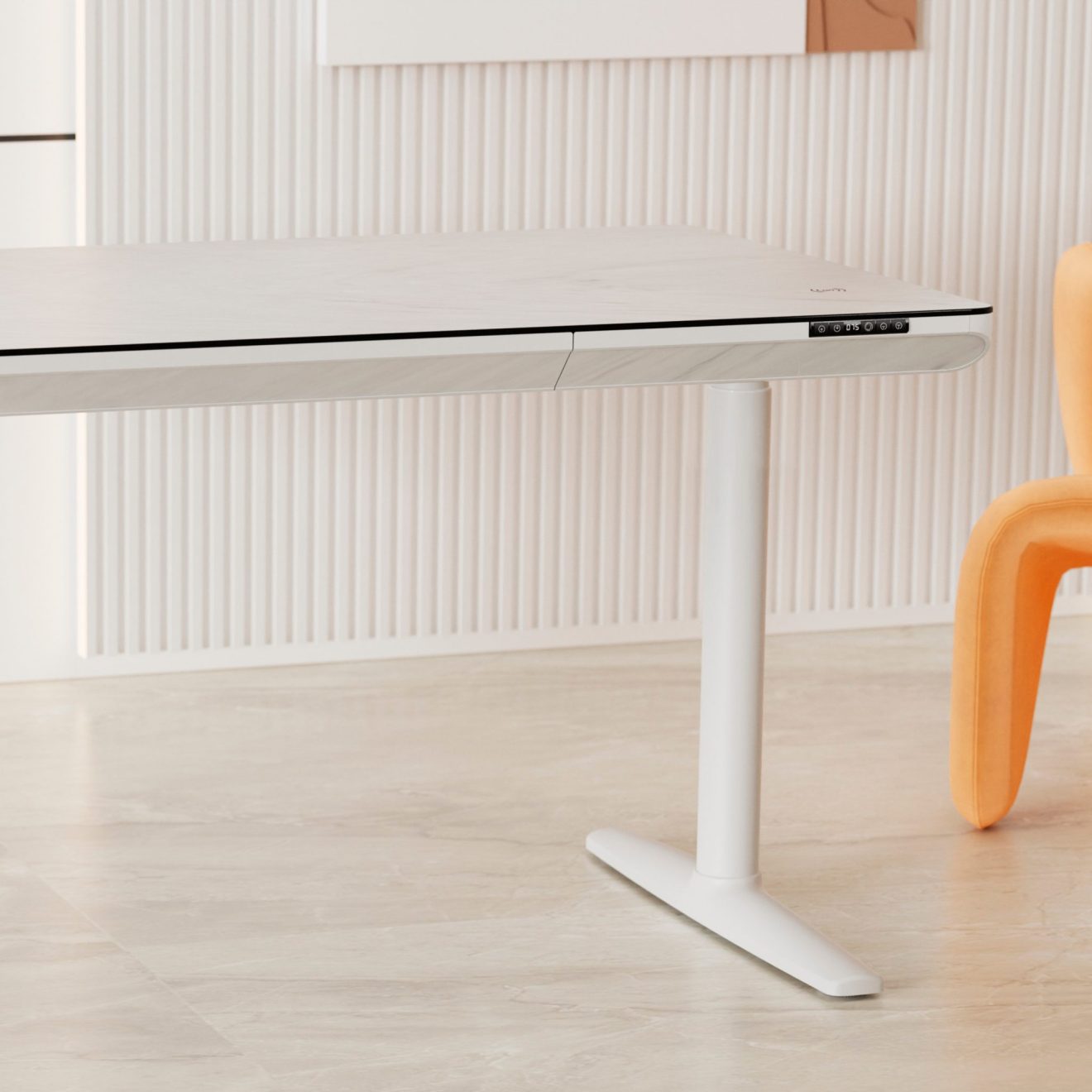 96412640 Vero Verstelbaar Bureau 160x80 Marmer Wit 5hr