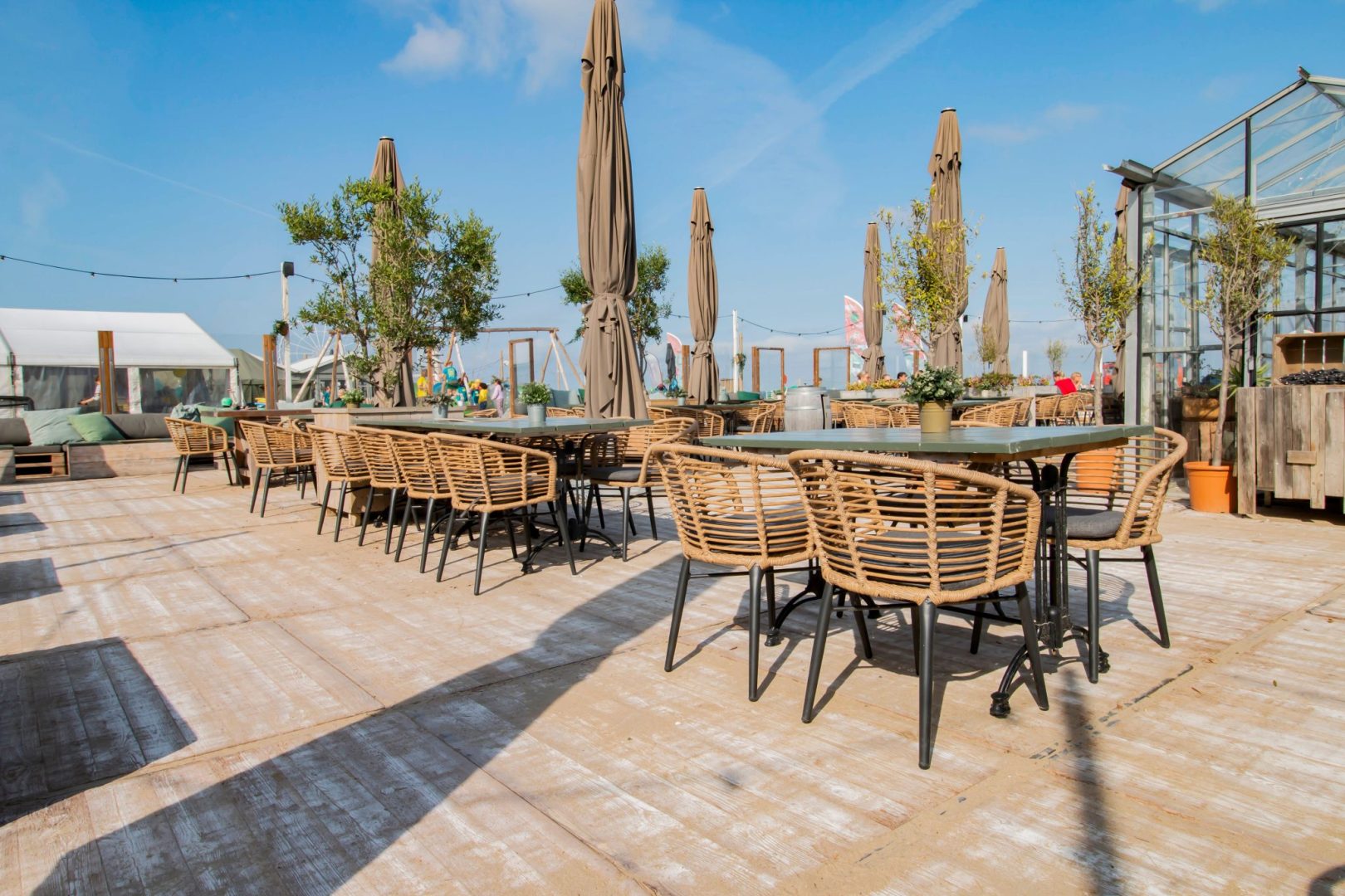 Gastronomie Terrasse am Strand