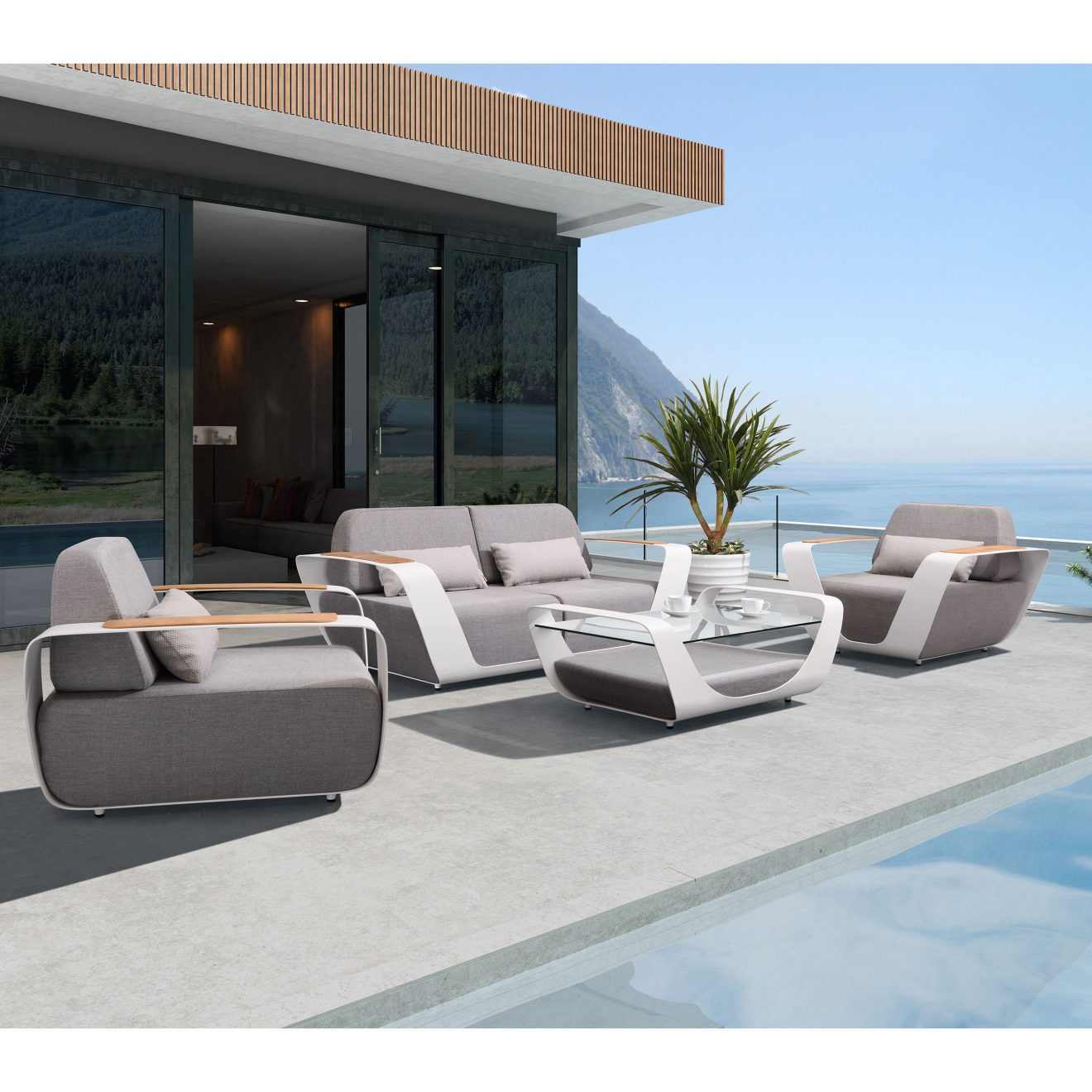 95402830 Onda Loungeset Grijs 3hr