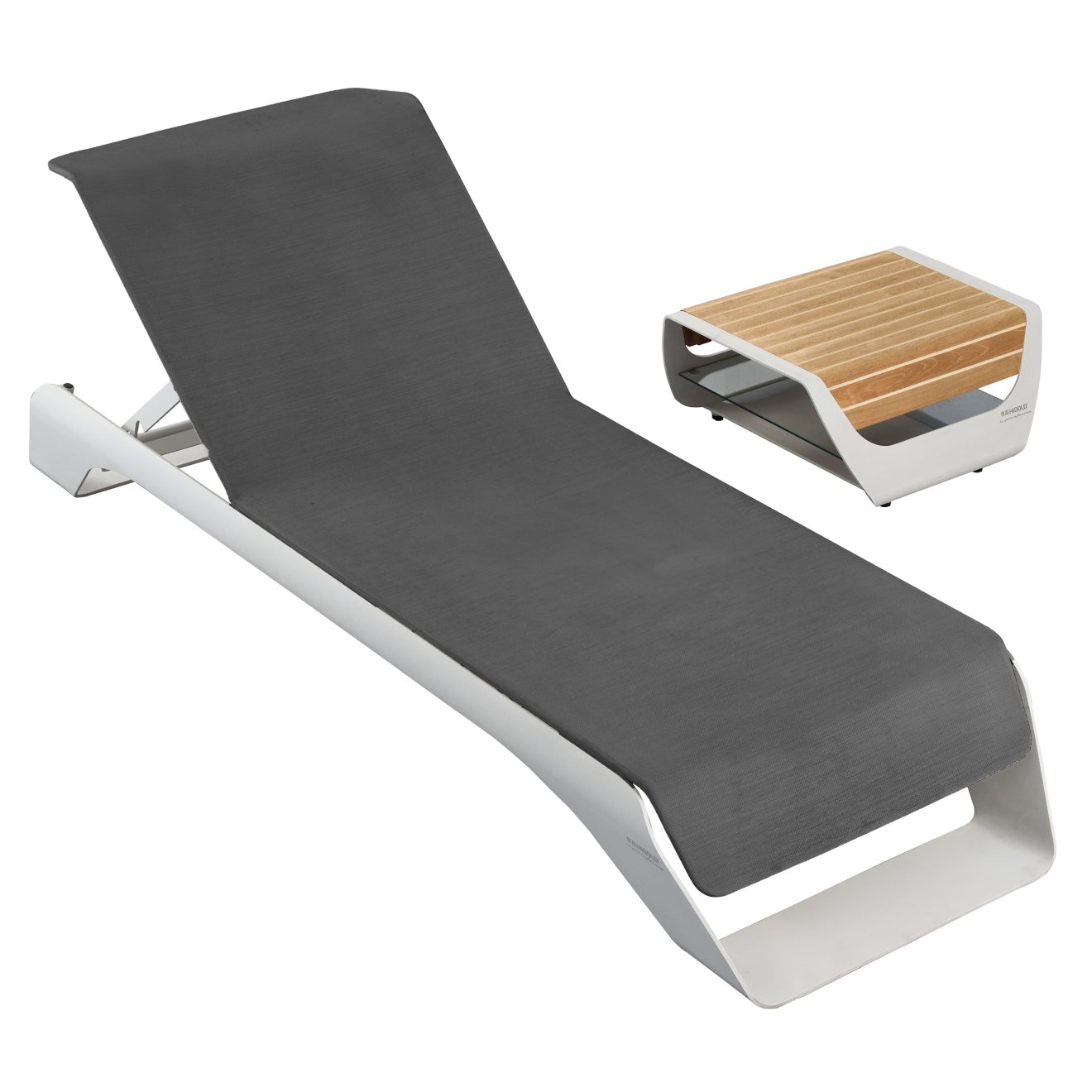95405180 Onda Sunlounger Grijs 1hr