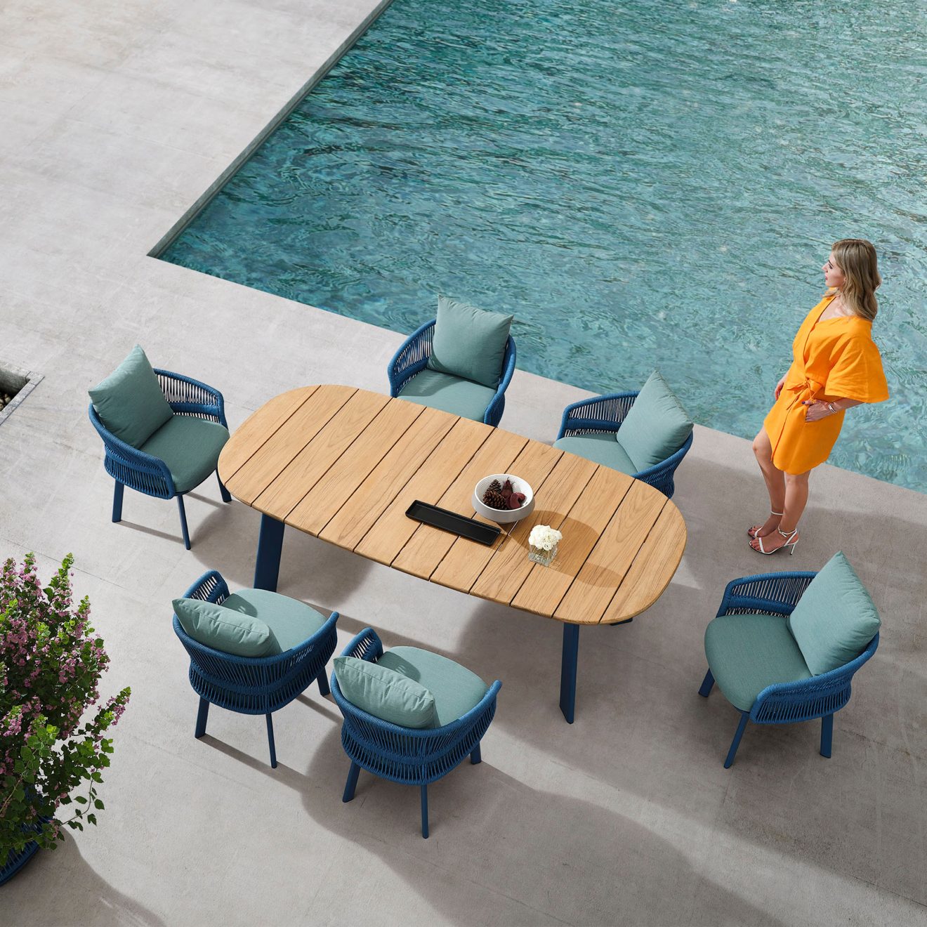 95414430 Aio Dining Blauw 7 Delig 4hr