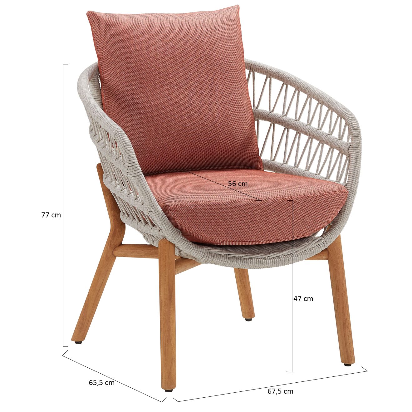Vasca.dining.chair.rood