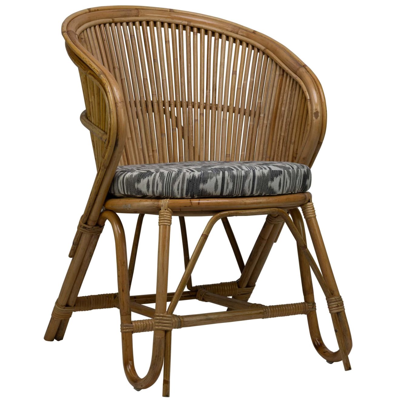 96000840 Vitah Loungestoel Rotan Naturel Kussen 1hr