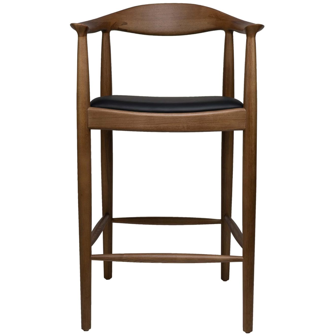 96206780 Barkruk Nordic Halfhoog Ash Zwart Pu 2hr