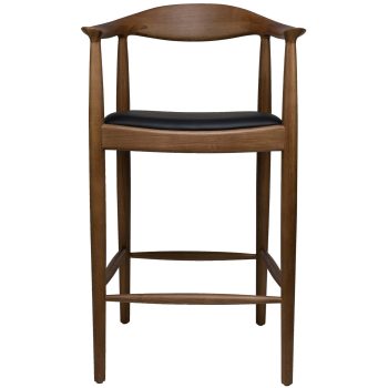 96206780 Barkruk Nordic Halfhoog Ash Zwart Pu 2hr