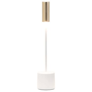 97116800 Carolina Tafellamp Wit Goud 1hr