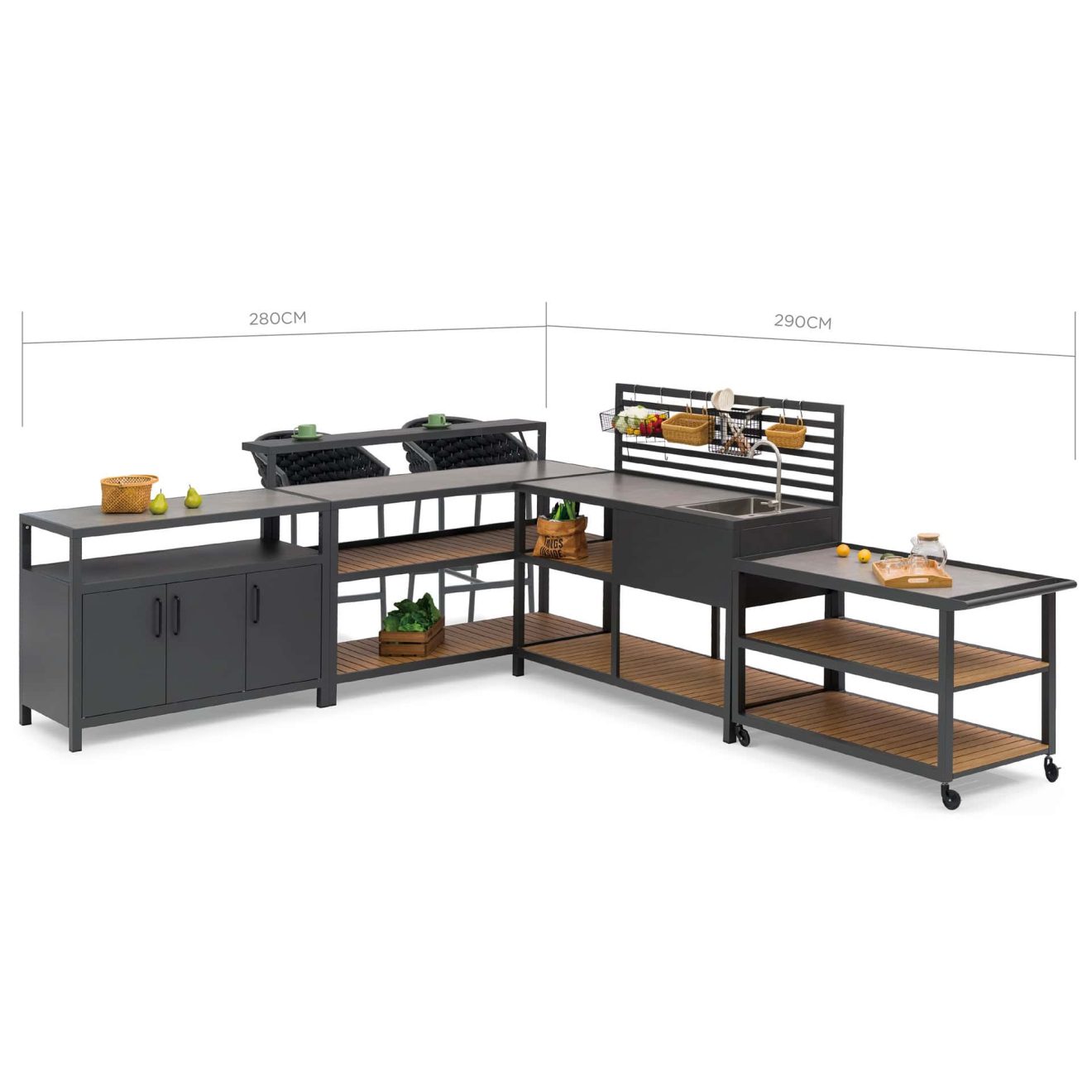 96920830 Brent Outdoor Elements Antraciet Naturel 2hr