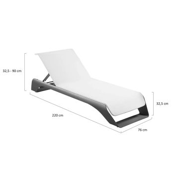 95404420 Sunlounger Onda Afmeting
