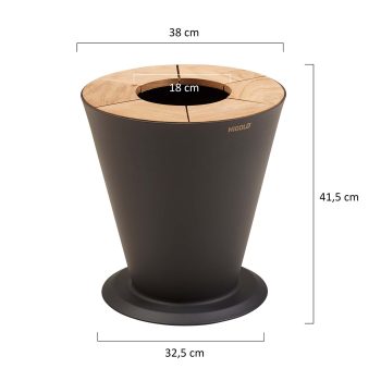 95404870 Icoo Flower Basket Zwart Afmetingen