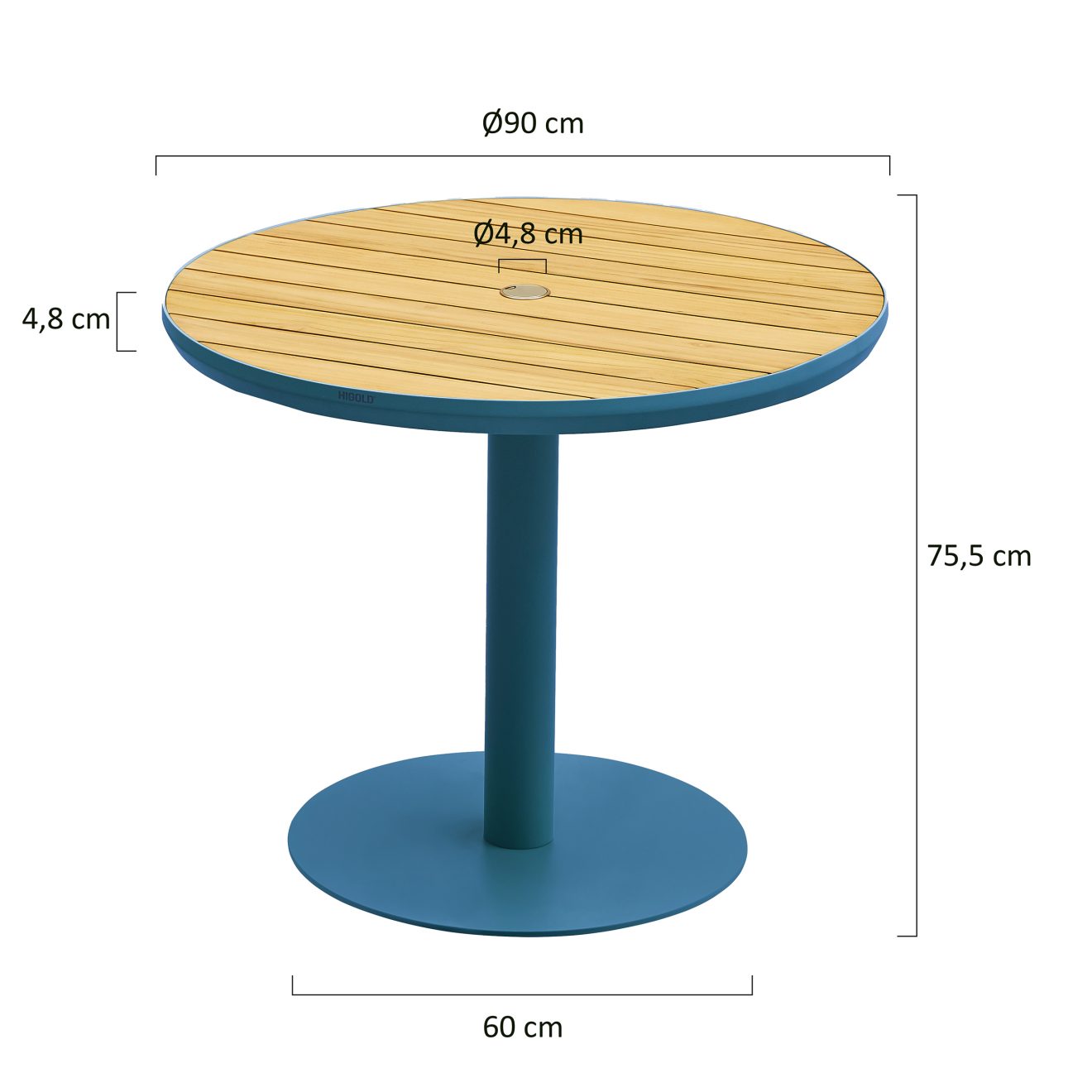 95417290 Bali Terrastafel Blauw Afmeting