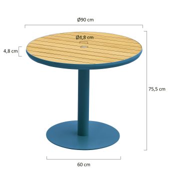 95417290 Bali Terrastafel Blauw Afmeting