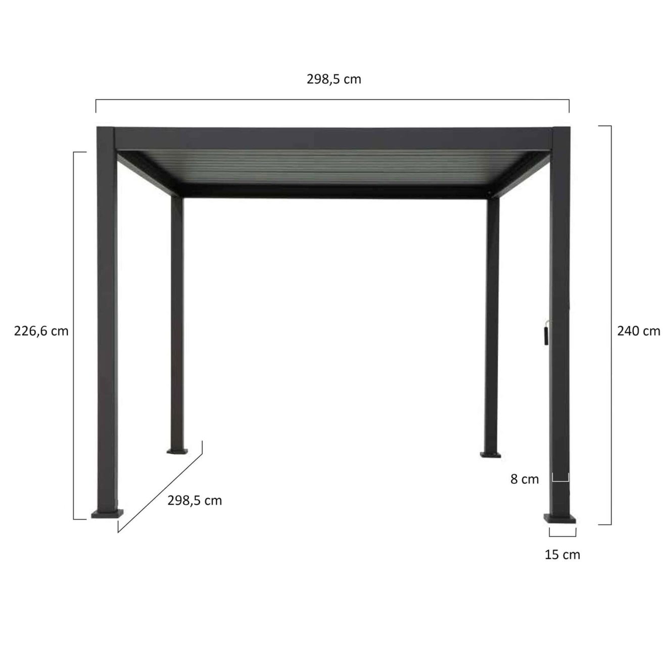 96917740 Reflect Basic 3x3 Antraciet Afmeting