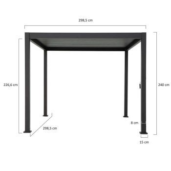 96917740 Reflect Basic 3x3 Antraciet Afmeting