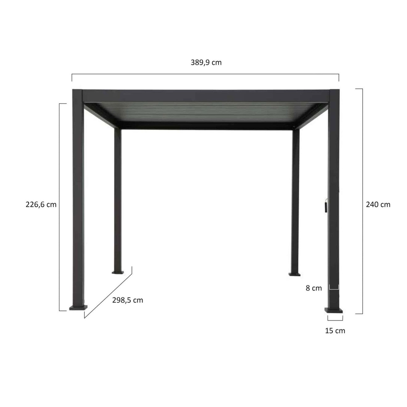96917750 Reflect Basic 3x4 Antraciet Afmeting
