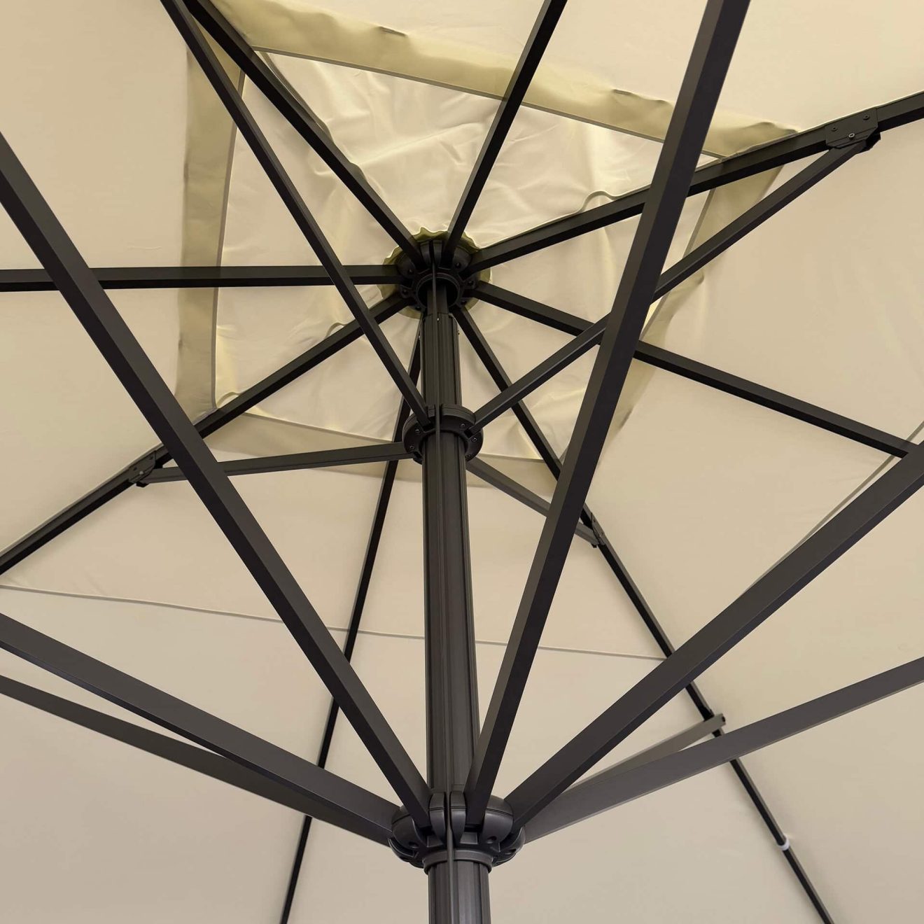 96920660 Parasol Karin2.0 500x500 Grijs Antraciet 4hr