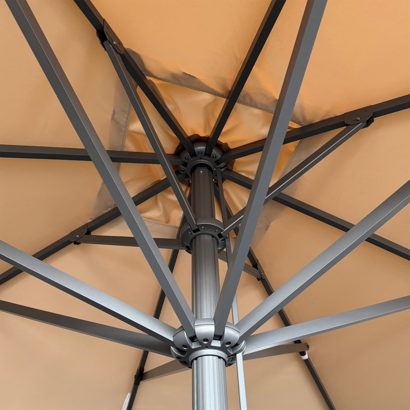 96920780 Parasol Liva2.0 300x300 Ecru Antraciet 4hr