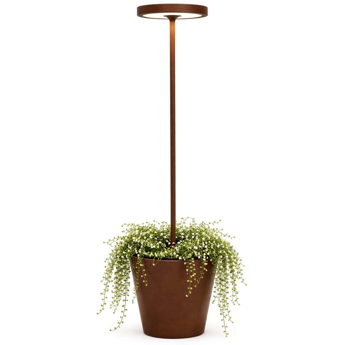 97116810 Poldina Vloerlamp Reverso Solar Bruin 3hr