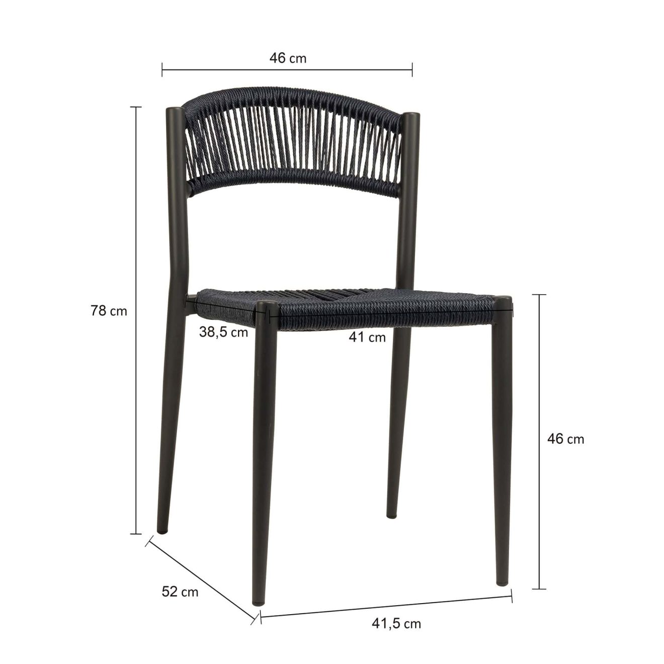 96914330 Terrasstoel Jonah Za Navy Afmeting