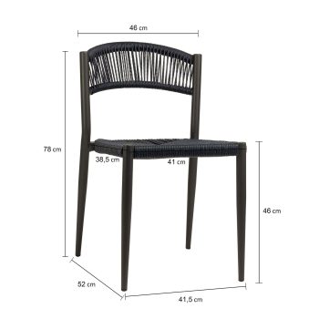 96914330 Terrasstoel Jonah Za Navy Afmeting
