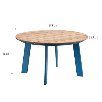 95420000 Diningset Aio Blauw Afmeting Tafel