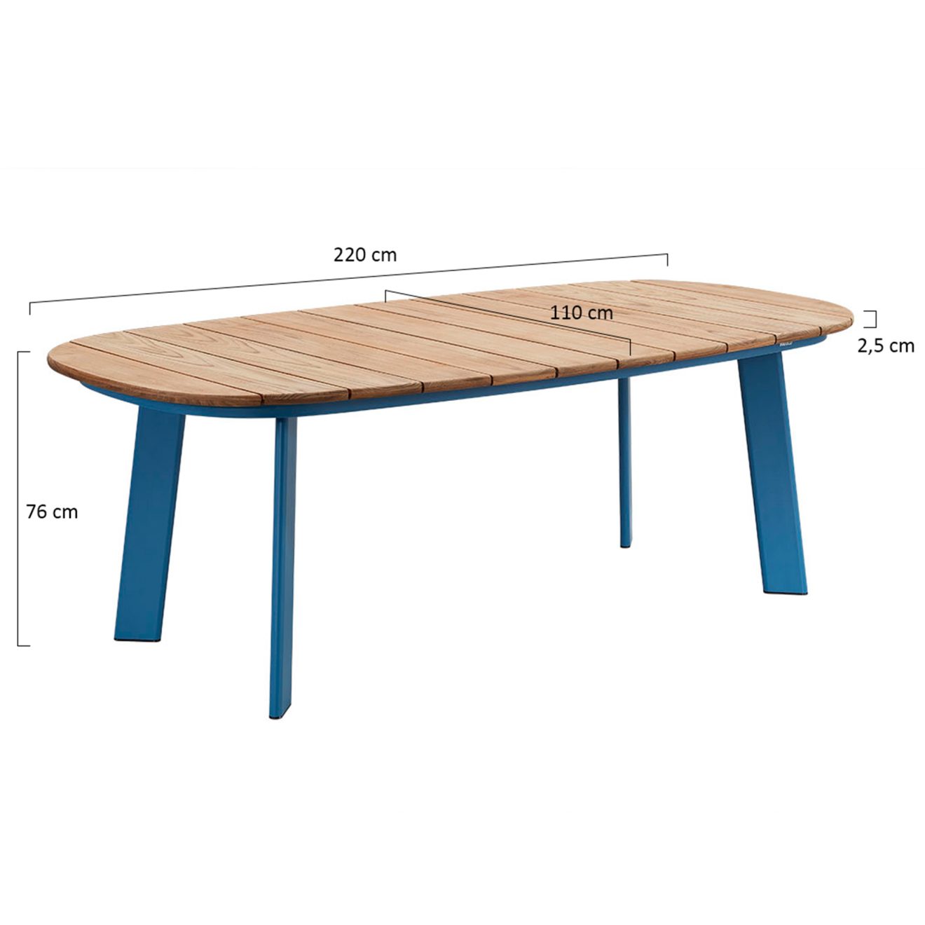 95420010 Aio Blauw Diningset Afmeting