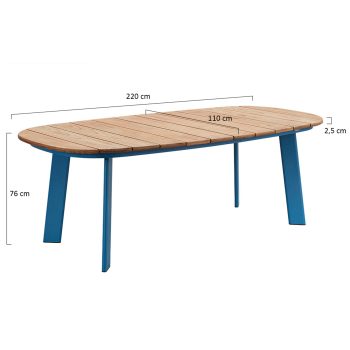 95420010 Aio Blauw Diningset Afmeting