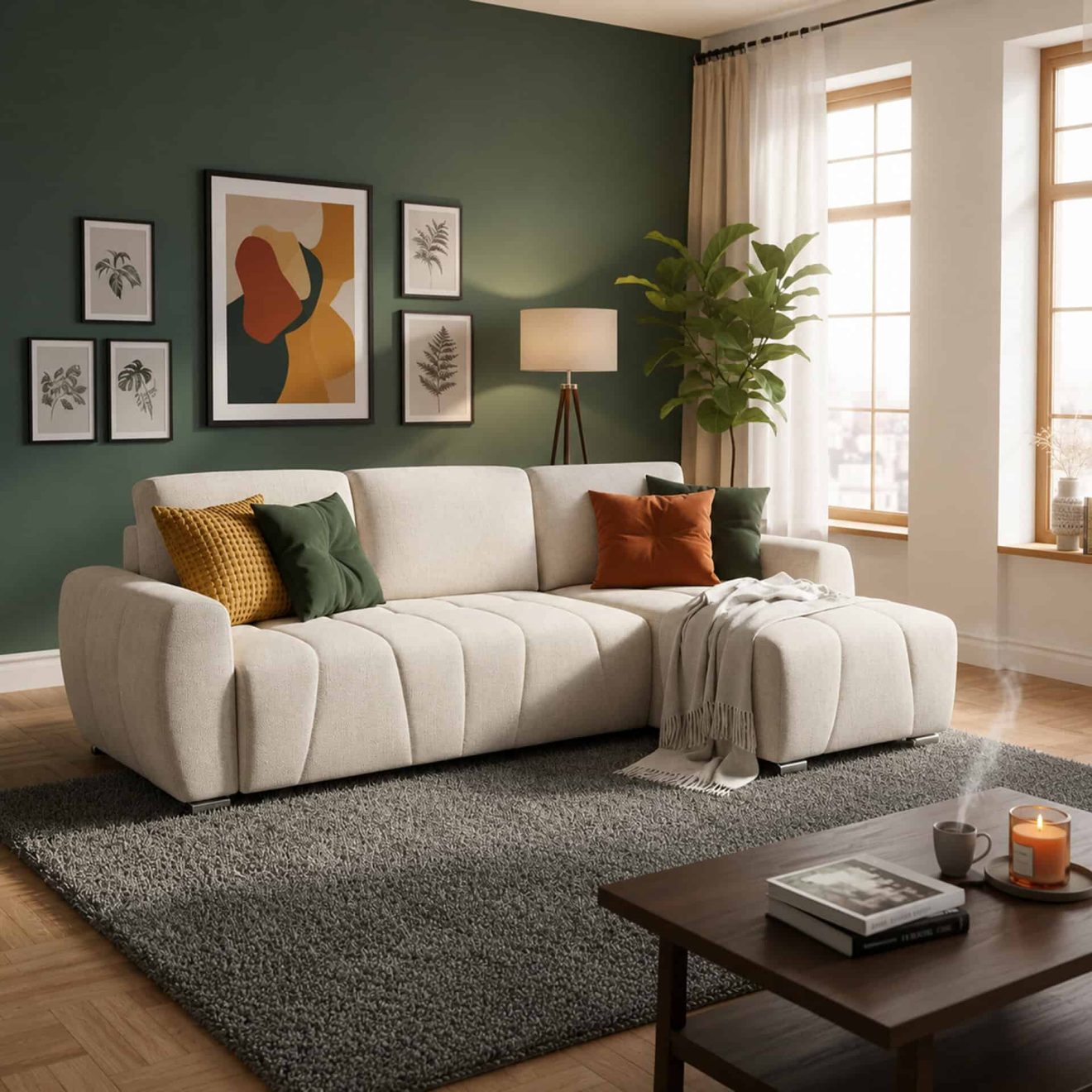 96517030 Morgan Slaapbank Chaise Longue Taupe 8hr
