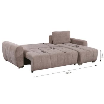 96517040 Morgan Slaapbank Chaise Longue Bruin 7hr