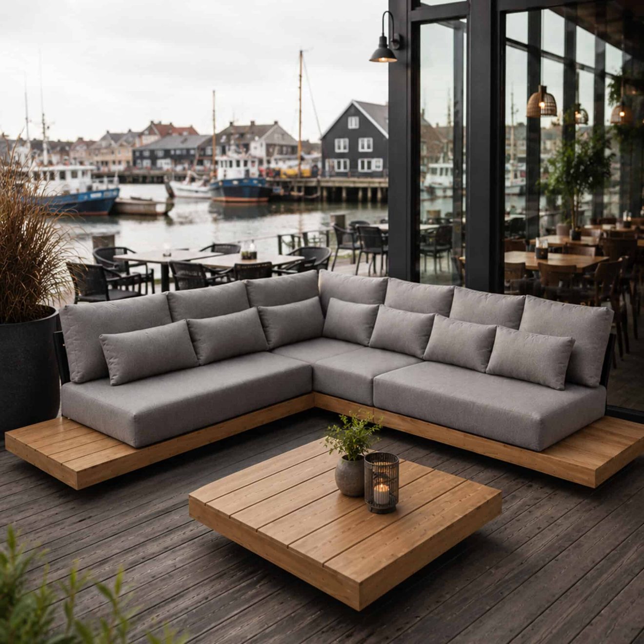 96924280 Kayu Hoekloungeset Teak Antraciet 8hr