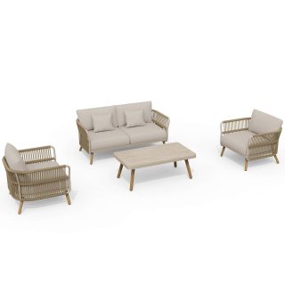 96962300 Bay Loungeset Taupe 2 Seat 4pcs 1