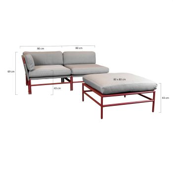 96916000 Loungeset Tresi Afmeting