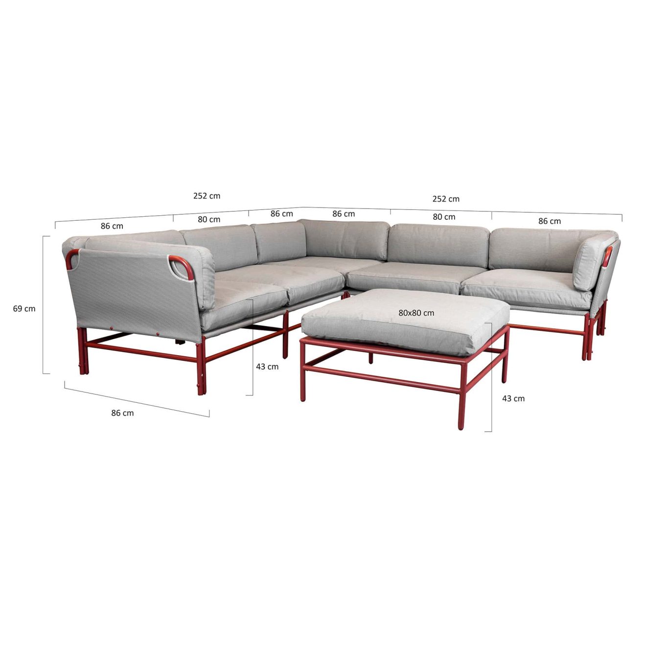 96922690 Loungeset Tresi Afmeting