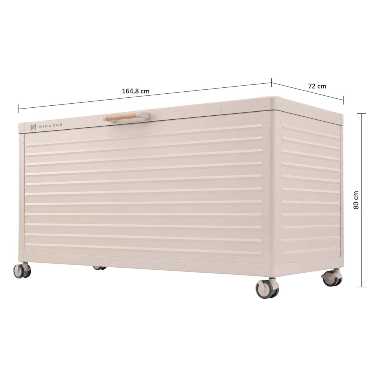 96924460 Trevor Storage Box Beige Horizontaal 165cm Large Mirador Afmetingenhr