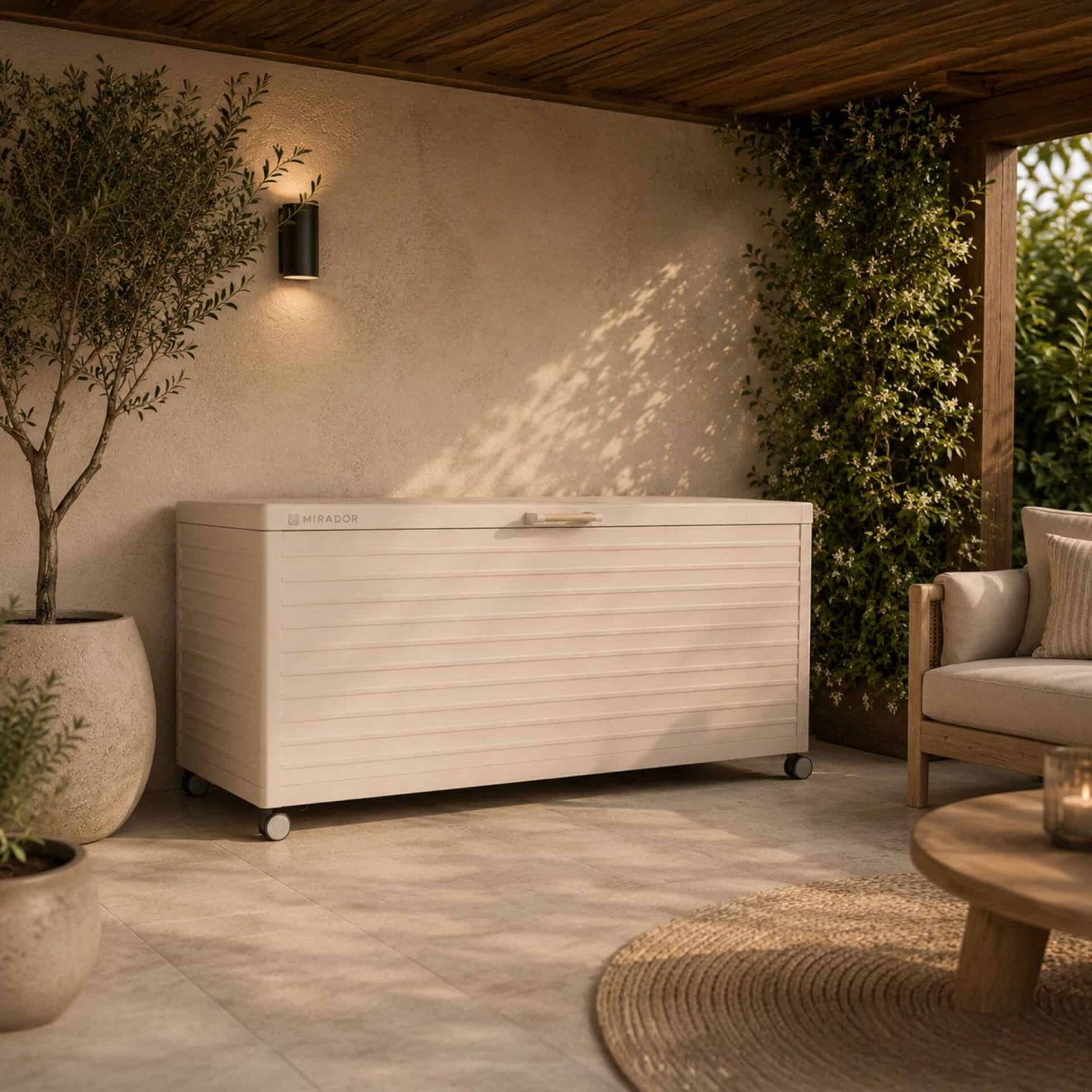 96924460 Trevor Storage Box Beige Horizontaal 165cm Large Mirador Sfeerhr