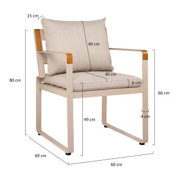 96922340 Denea Diningset Afmeting Stoel