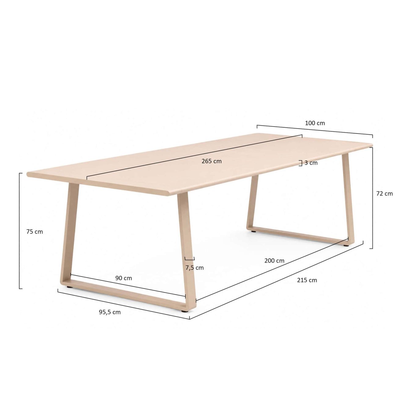 96922340 Denea Diningset Tafel Afmeting